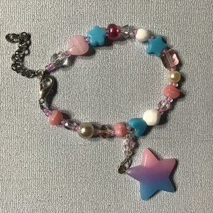 ✨ Birthday Star Girl Party Charm Bracelet - Perfect Slumber Party Favor! 🌙👑